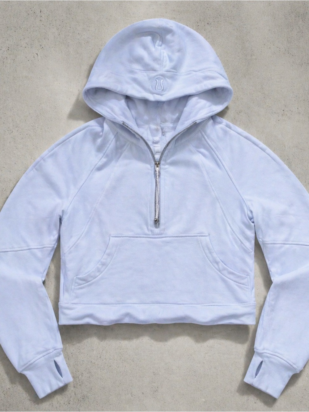 Lululemon Scuba Oversized Half-Zip Hoodie Rare Windmill Blue XS/S EUC